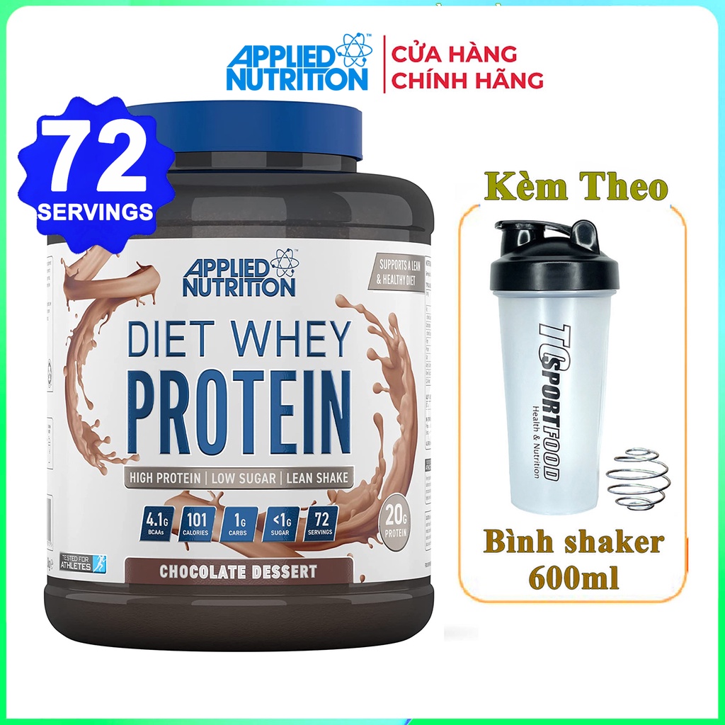 Sữa tăng cơ cao cấp DIET WHEY của APPLIED NUTRITION hương Chocolate hộp 72