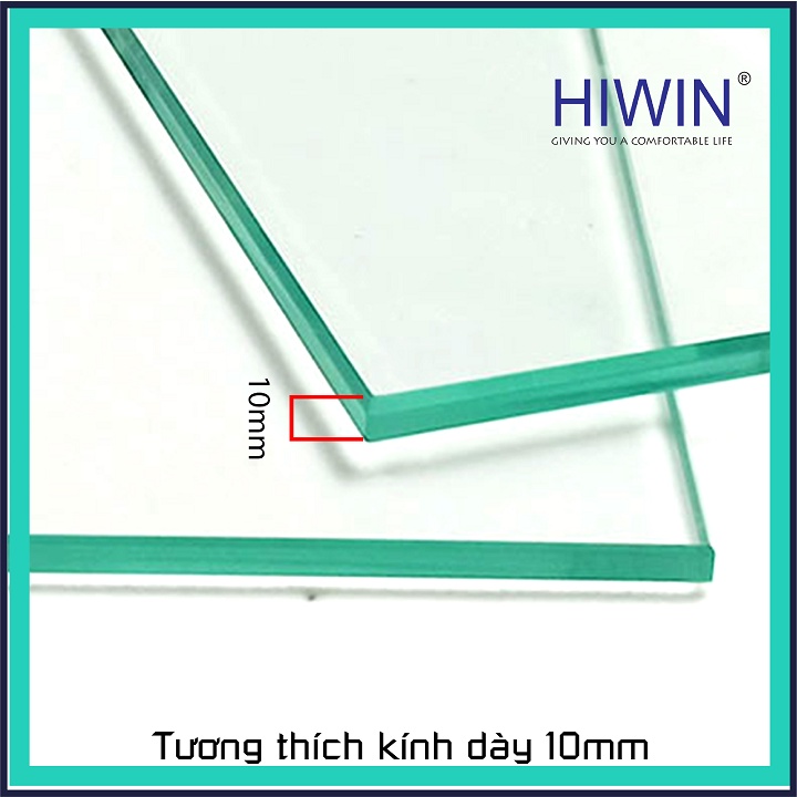 Kẹp kính trên (sỏ kính) phòng tắm kính inox 304 mặt gương dùng cho ống 10x30mm HIWIN SB-612F