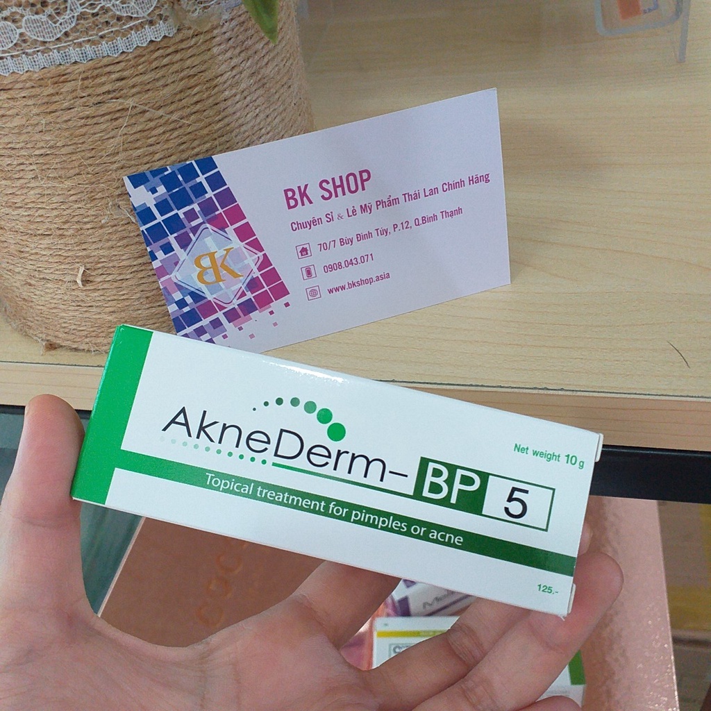 (Auth Thái) Aknederm BP5% - Kem hỗ trợ giảm mụn bọc, sưng, mủ