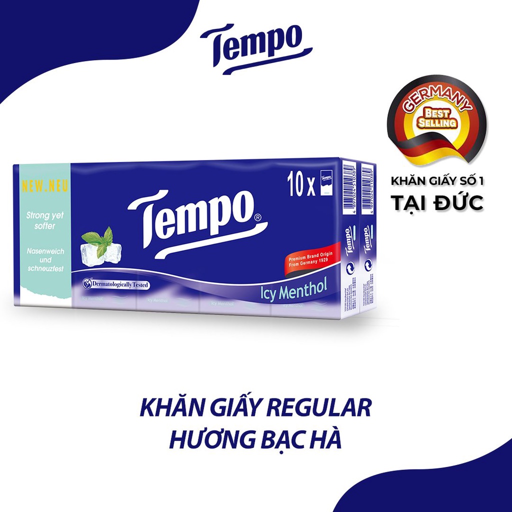 [Mã BMBAU50 giảm 10% đơn 99k] [MUA 2 TẶNG 1] Lốc Khăn giấy bỏ túi Tempo Regular Cao Cấp (10 gói)