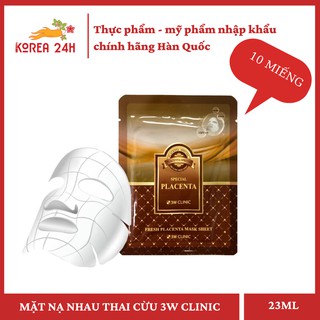 Mặt Nạ 3W Clinic (10 miếng x 23 ml) Nhau Thai Cừu