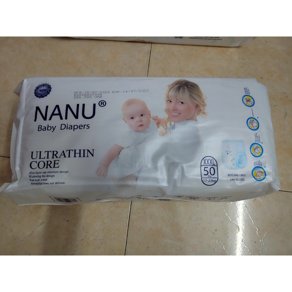 [BỈM CHÍNH HÃNG] BỈM DÁN QUẦN NANU S100, M100, L100, XL100, XXL100, XXXL100