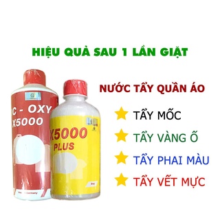 Thuốc tẩy X5000, nước tẩy trắng, tẩy mốc, vết ố quần áo