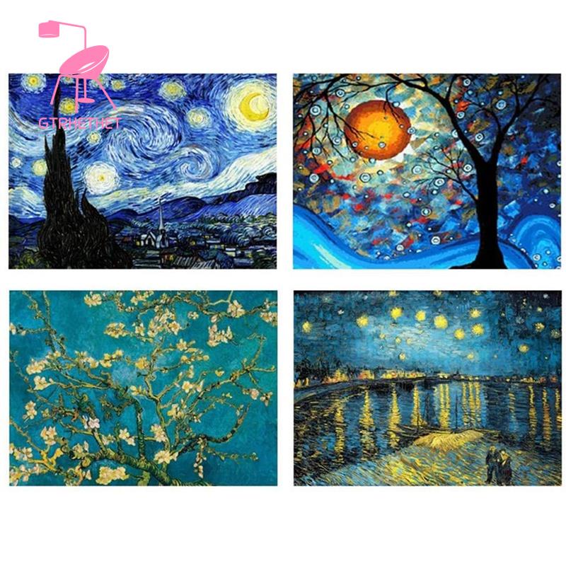 DIY Diamond Painting Kits for Adults, Full Drill Crystal Rhinestone Painting Kit for Home Decoration Starry Night