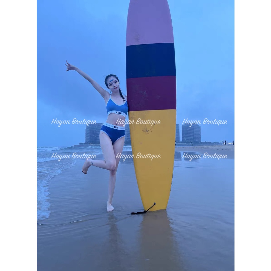 HT87 Bộ đồ lót thể thao bikini hai mảnh CẠP CAO gợi cảm kèm ĐỆM LÓT, đồ ngủ quyến rũ HT87