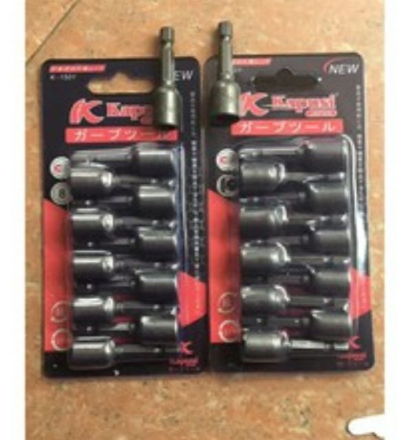 Bộ 10 đầu bắn tôn Kapusi 8mm cao cấp