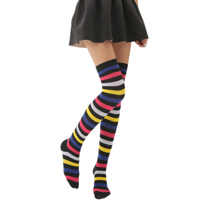 Tất Sọc Ngang Đùi Nhiều Màu Cho Nữ