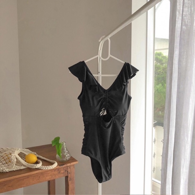 Bikini, Bộ Đồ Bơi Đi Biển Một Mảnh Liền Thân Đen Rút Dây Thanh Lịch OZERI MS351 | BigBuy360 - bigbuy360.vn