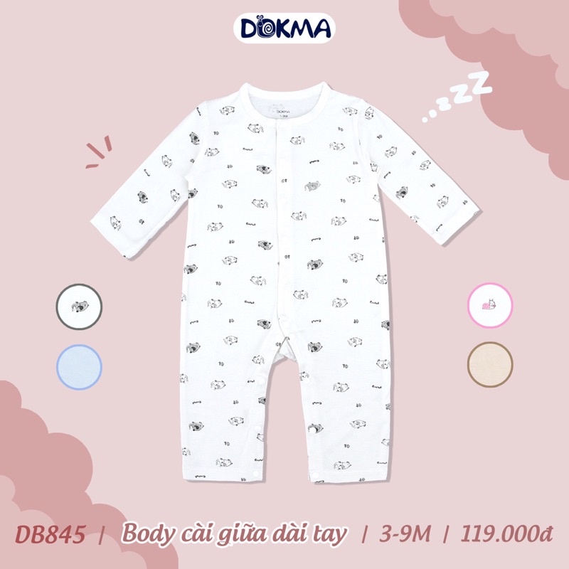 Bộ body dài tay Dokma cho trẻ sơ sinh