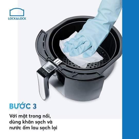 [Mã ELHAMS6 giảm 6% đơn 300K] Nồi Chiên Không Dầu Điện Tử LocknLock EJF351WHT 5.2L 1800W (Màu Trắng) - Chính Hãng