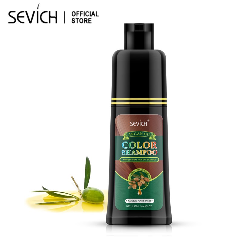 Dầu Gội Phủ Bạc Sevich 250ML Thành Phần Nhân Sâm Tự Nhiên Giúp Đen Tóc Bóng Mượt Giảm Rụng Tóc