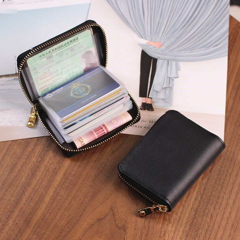 Ví Đựng Thẻ 26 Ngăn Phối Khóa Kéo Thời Trang Cho Nữ Giá Đỡ