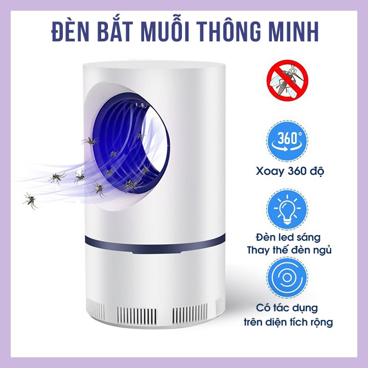 Đèn bắt muỗi ⚡️𝐅𝐑𝐄𝐄 𝐒𝐇𝐈𝐏⚡️cao cấp dùng tia UV bước sóng 355nm diệt muỗi chống sốt rét,sốt xuất huyết