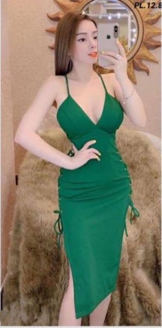 Đầm body đan dây hở ngực sexy