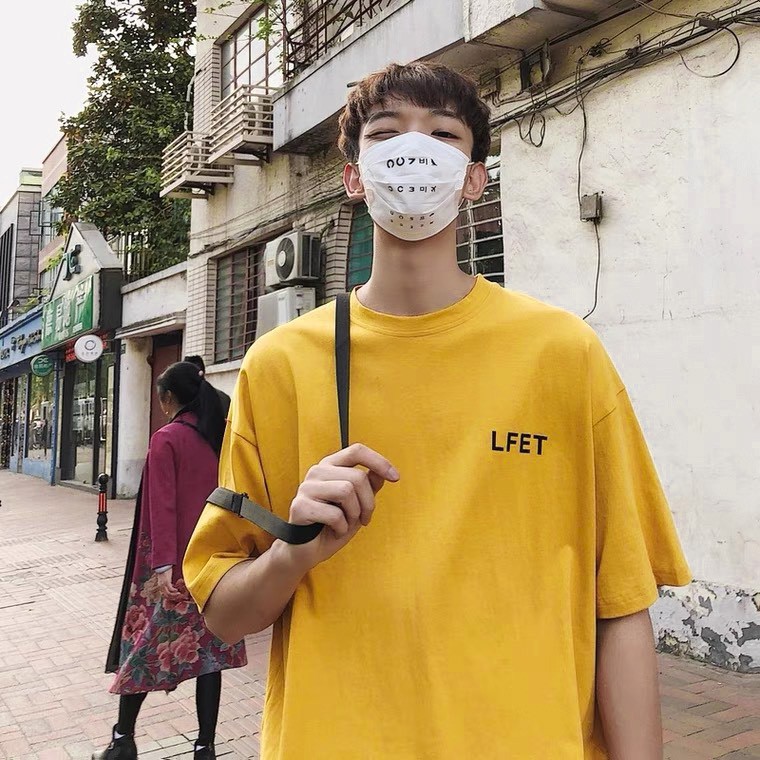 Áo thun tay lỡ form suông rộng chữ LFET chất vải cotton nam nữ