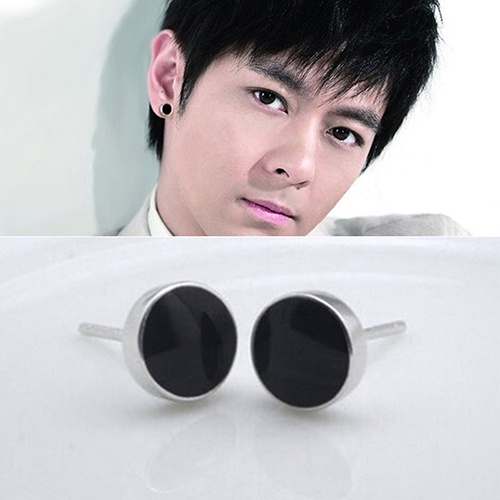 Khuyên tai mạ bạc 925 kiểu dáng đơn giản sang trọng dành cho cả nam và nữ