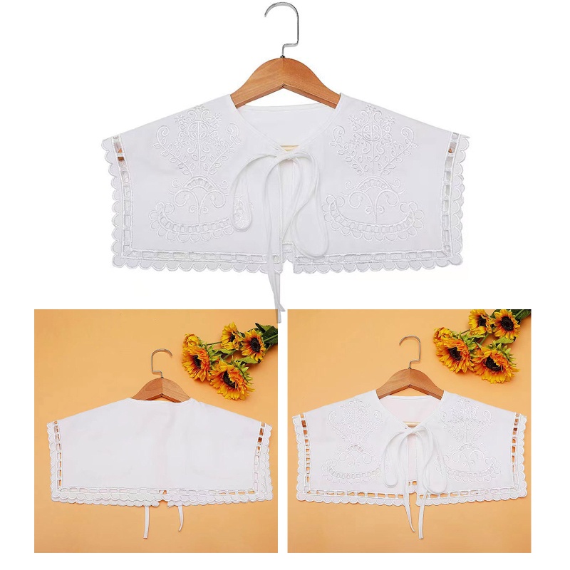 Khăn Choàng Cổ Thủy Thủ Thêu Họa Tiết Vỏ Sò Rỗng Cho Nữ