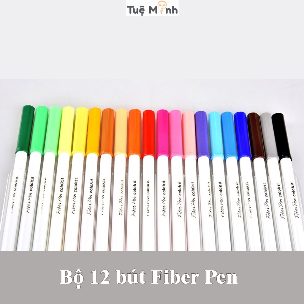 Bút lông màu Fiber Pen 36/20 màu Colokit cây viết Calligraphy tô màu, ngòi nón nét thanh nét đậm brush lettering