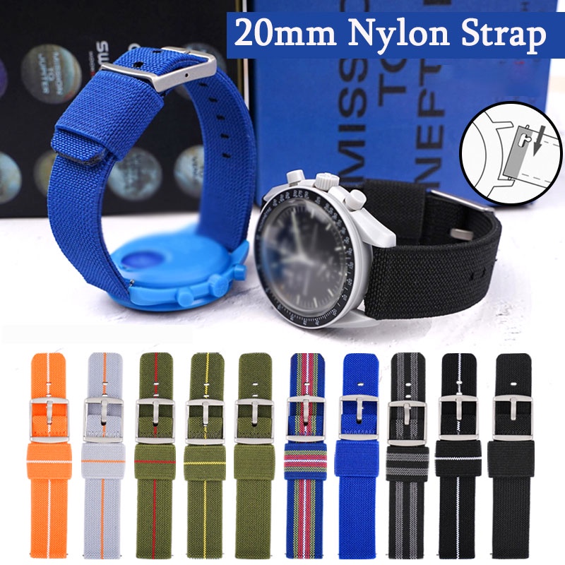 Dây Nylon Thay Thế Cho Đồng Hồ Omega MoonSwatch 20mm Tháo Gỡ Nhanh Chống Thấm Nước