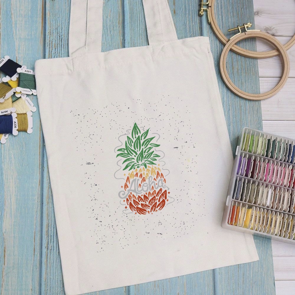 Túi vải túi Tote SUMMER - Mẫu 6 vải canvas dày đẹp cho nữ có khóa miệng đi học đi chơi. In hình theo yêu cầu