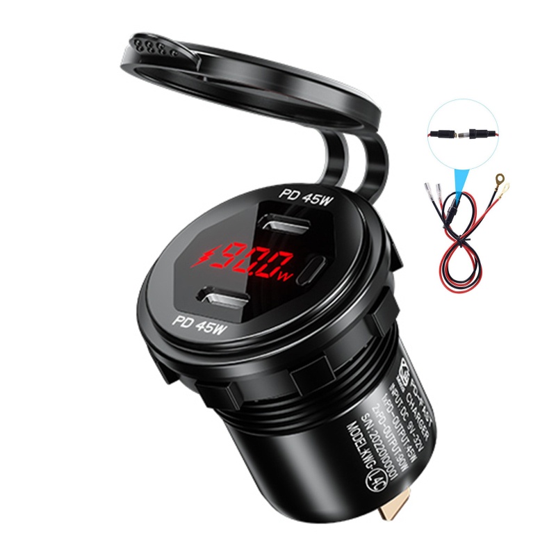 Củ Sạc Nhanh Bằng Hợp Kim Nhôm Cho Xe Hơi Ốp