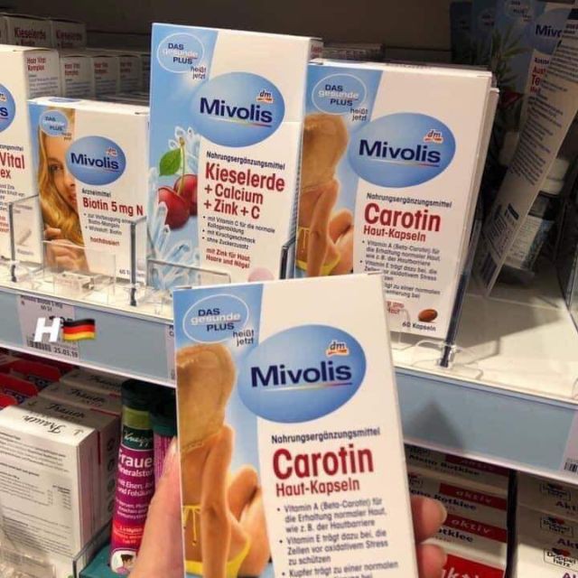 Viên Uống Chống Nắng Đức Carotin Mivolis Das Gesunde Plus Carotin 60 Viên | BigBuy360 - bigbuy360.vn