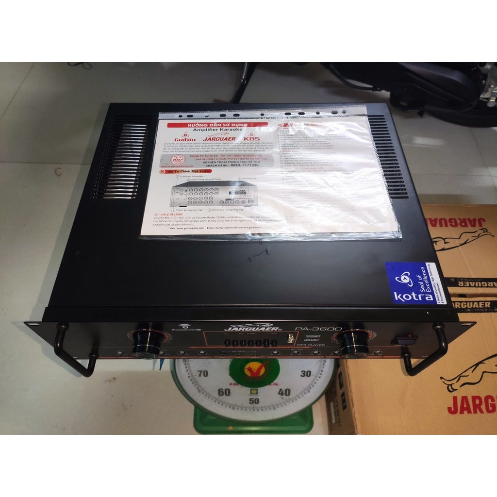 Âm ly amply Jarguar Liền vang PA 3600,  16 sò NJ, 1200w, có  chống hú, nguồn xuyến đồng ,có  cổng USB, Bluetoo