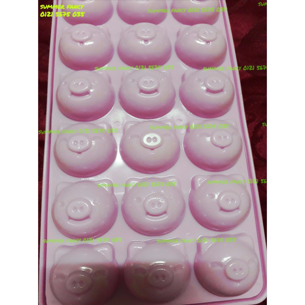 Khuôn rau câu mặt heo / Khay đá mặt heo - pig shaped ice tray