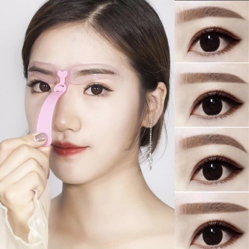 Set dụng cụ vẽ chân mày với 8 khuôn có thể tái sử dụng