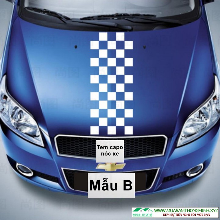 Decan dán Capo Xe Hơi WRC Trang Trí Xe Đẹp Và Cá Tính