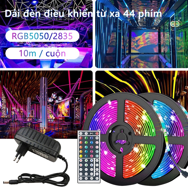 Đèn Led Tiktok 5m Dải LED RGB 5050 SMD 2835 điều khiển từ xa dengan với diode 12V đèn led trang trí 