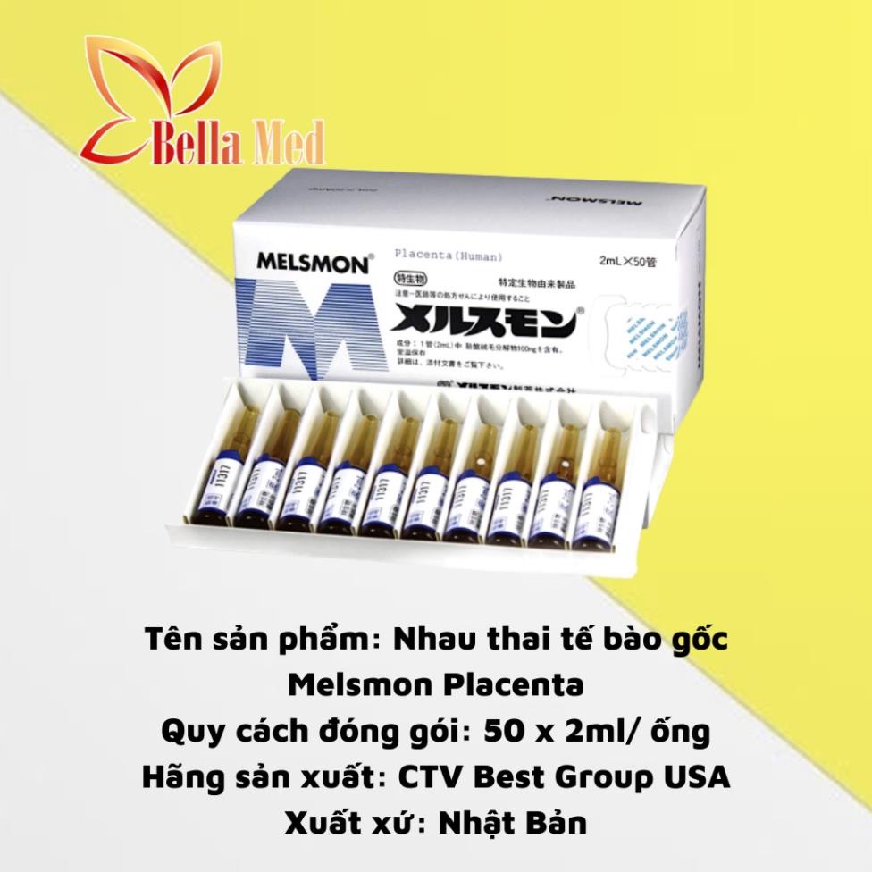 Tách lẻ Tế bào gốc nhau thai Melsmon Placenta Human của nhật 1 vỉ 10 ống x 2 ml