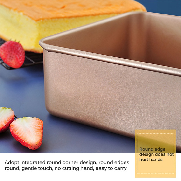 Khuôn vuông chống dính màu vàng 4 size