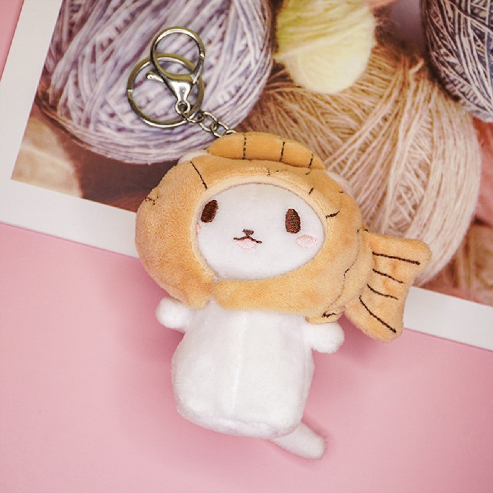 Móc Khóa Hình Mèo Nhồi Bông Thời Trang Hàn Quốc