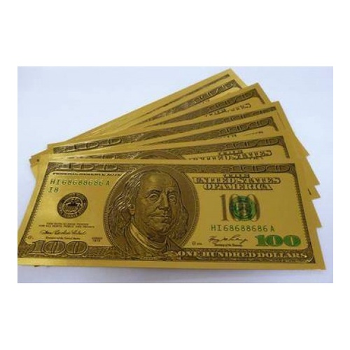 Tiền 100 Usd Plastic Mạ Vàng