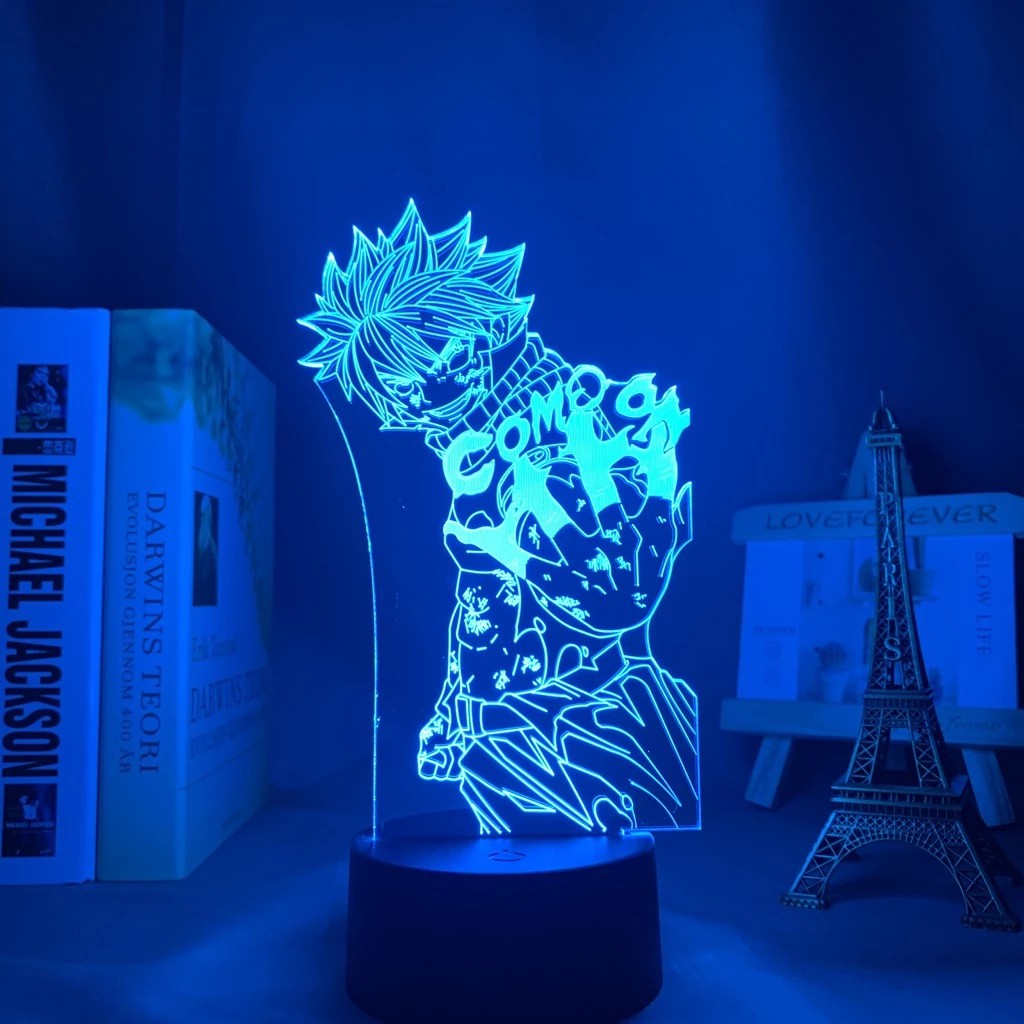 Đèn Ngủ Led 3d Hình Nhân Vật Natsu Dragneel Trong Phim Anime Fairy Tail