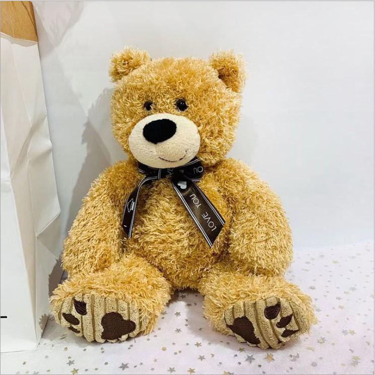 [CHUYÊN SỈ GIÁ SỐC]  Gấu Bông Teddy Lông Xù Cột Nơ Cực Yêu 32cm (3 Màu) [ DIABRAND ]