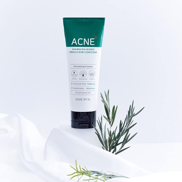 Sữa Rửa Mặt Làm Giảm, Ngăn Ngừa Mụn Some By Mi AHA-BHA-PHA 30 Days Miracle Acne Clear Foam _ Some By Mi Chính Hãng