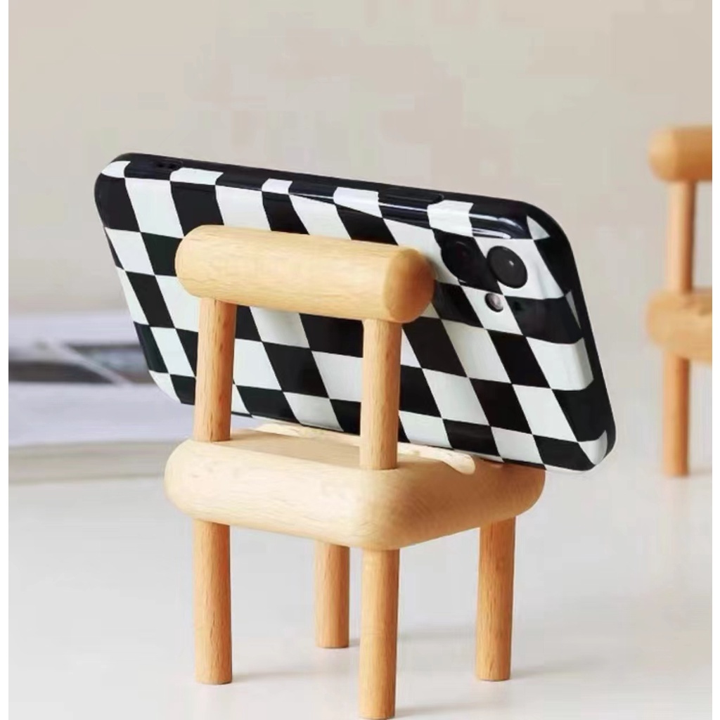 [Cois N] Giá Đỡ Điện Thoại / Máy Tính Bảng Bằng Gỗ Trơn Mini Đa Năng Sáng Tạo Thích Hợp Làm Quà Tặng