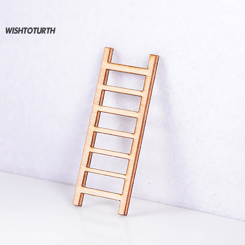 Bộ 3 Thang Gỗ Mini Trang Trí Sân Vườn