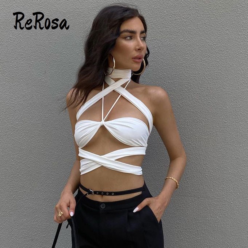 Áo Croptop Sát Nách Cột Dây Thời Trang Quyến Rũ Cho Nữ