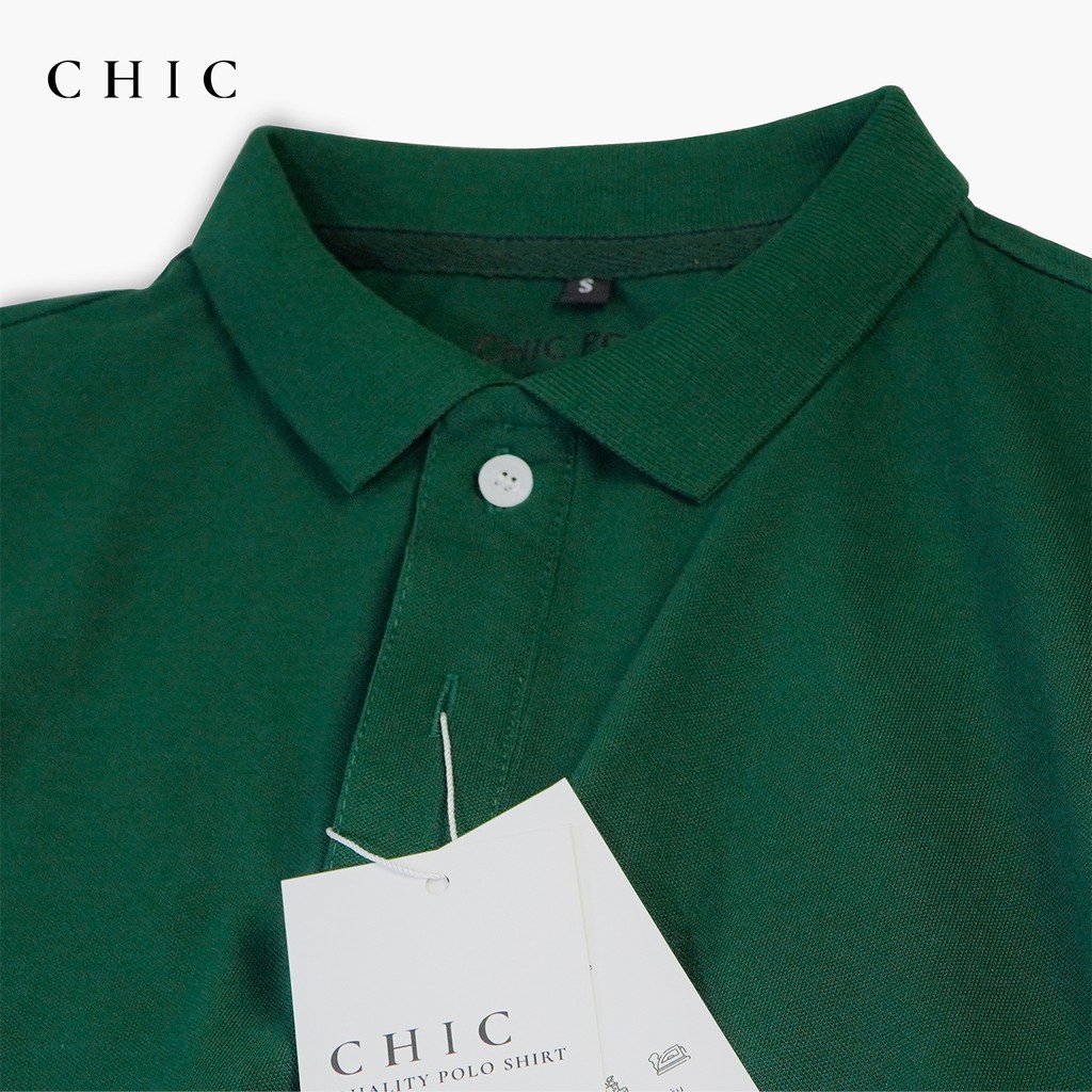 Áo Polo nam cổ bẻ Basic màu Xanh Rêu vải cá sấu Cotton Cao Cấp Mát mịn, chuẩn form trẻ trung  - CHICWEAR