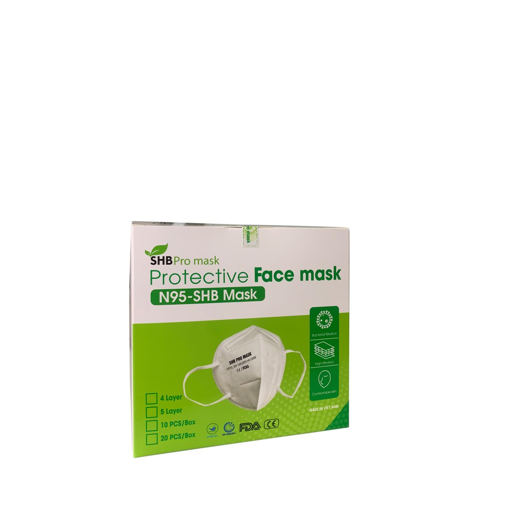 khẩu trang y tế N95 PROMASK có van, 5 lớp kháng khuẩn. (Hộp 10 chiếc)