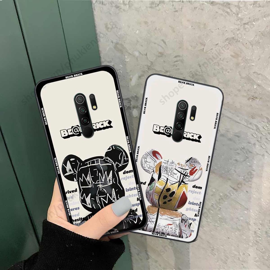 Ốp lưng điện thoại Xiaomi Redmi 9 elegant, gấu be@rbrick cao cấp, vỏ ốp rẻ đẹp