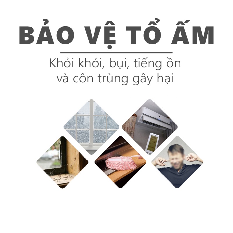 Miếng chặn khe cửa thế hệ mới chống bụi  Nẹp chặn cửa chắn khe hở thế hệ mới, chống côn trùng, thoát hơi gió điều hòa