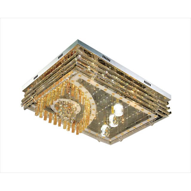 Đèn mâm trang trí ốp trần Netviet NC 9803A led (Vàng trắng bạc)