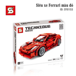 Đồ Chơi Lắp Ráp Siêu Xe Ferrari Màu Đỏ - SY BLOCK 8153