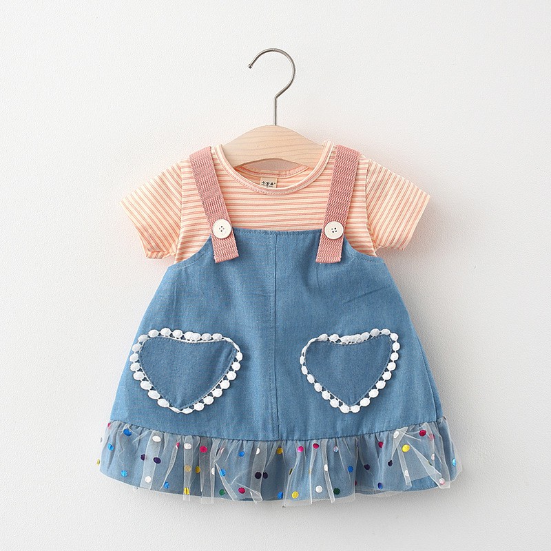Váy giả yếm bò bé gái size 5-13kg VH92