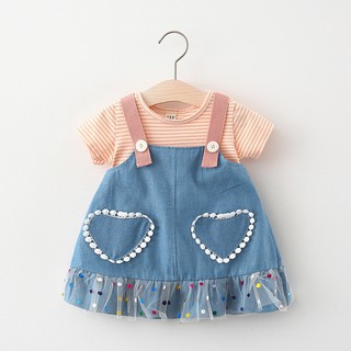 Váy giả yếm bò bé gái size 5-13kg VH92