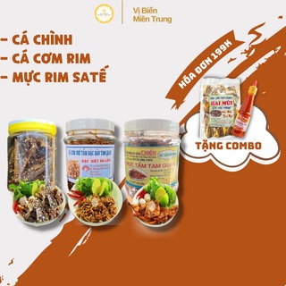   Mưc Rim Sa Tế + Cá Chình Rim Tỏi Ớt + Cá Cơm Rim Tỏi Ớt Thực Phẩm Ăn Liền